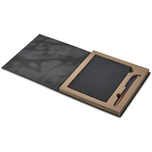 Andy Cartwright Clarens Slate Cheese Board Set Gift Box Open